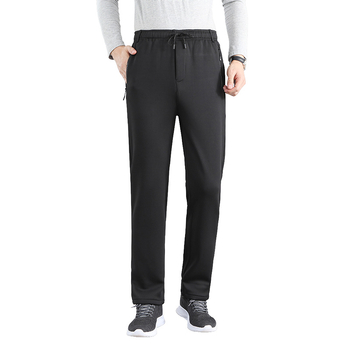 Ανδρικά παντελόνια με φλίς επένδυση, ίσιο κόψιμο, φθινοπωρινά-χειμερινά 2025, μεσαία μέση, μικροελαστικότητα, για χαλάρωση και business casual