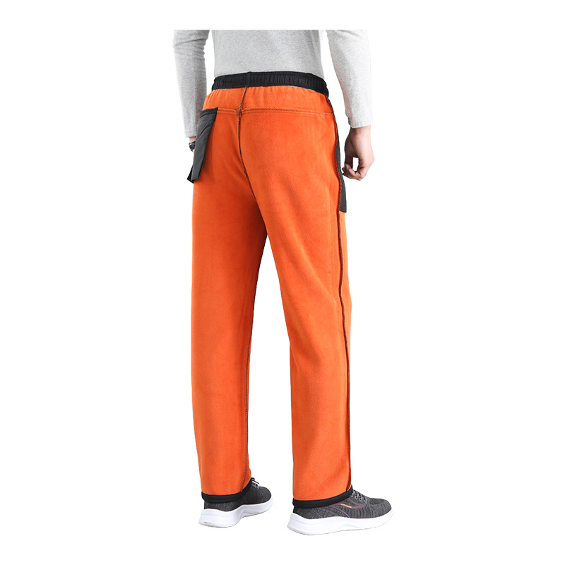 Ανδρικά παντελόνια με φλίς επένδυση, ίσιο κόψιμο, φθινοπωρινά-χειμερινά 2025, μεσαία μέση, μικροελαστικότητα, για χαλάρωση και business casual