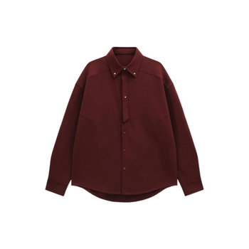 Muška košulja s dugačkim rukavima, opušten kroj, ovratnik tipa lapel, lagan i svakodnevni stil, proljeće 2025