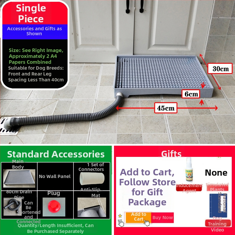 Kutyatoalett automatikus tisztítással és vizelésre tanító tálcával — Anyag: Egyéb; Nem importált; Nincs hivatalos magán márka; Nem ajándék