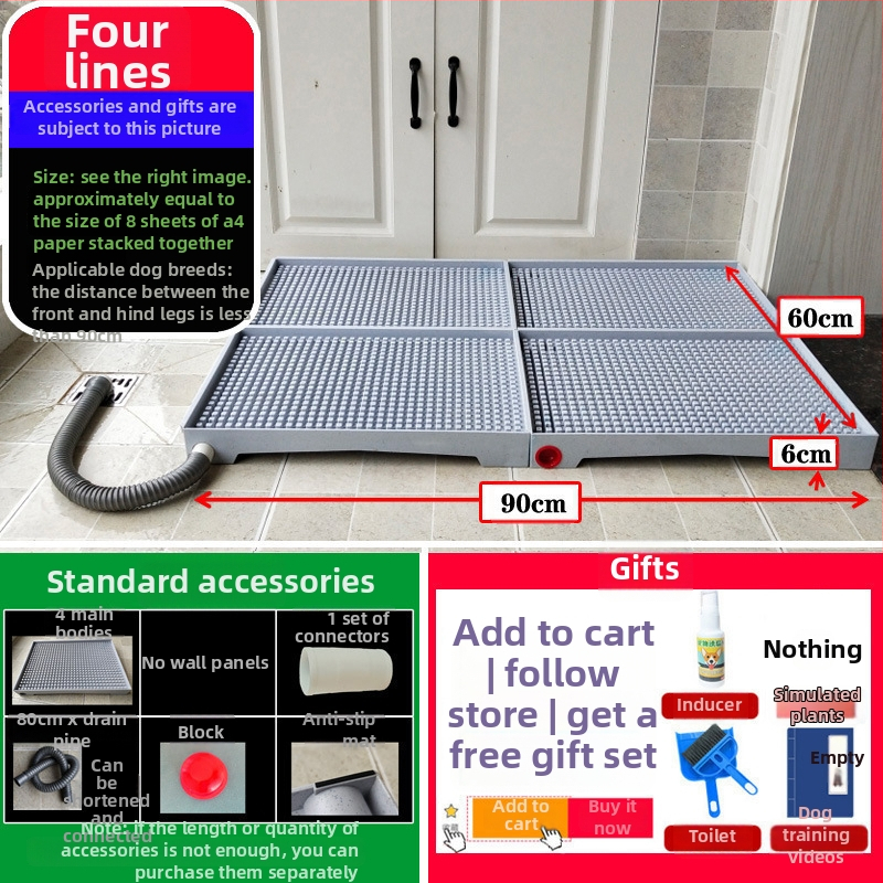 Kutyatoalett automatikus tisztítással és vizelésre tanító tálcával — Anyag: Egyéb; Nem importált; Nincs hivatalos magán márka; Nem ajándék