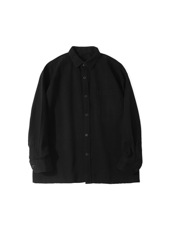 Muška košulja s dugim rukavima, japanski stil, slobodan kroj, rever ovratnik, detalj džepa, poliester tkanina