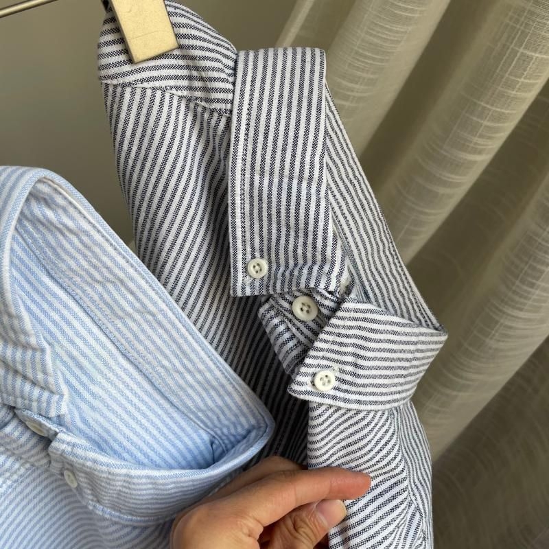 Košulja s prugama, dugi rukavi, stojeći ovratnik, rayon tkanina (96%+)