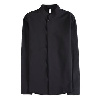 Košele so stojacim golierom, dlhé rukávy, voľný strih, 96% polyester