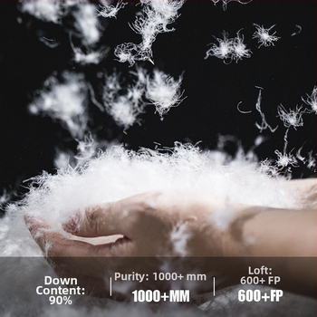 Liemenė su pūkų užpildu – nailoninis išorinis audinys, žąsų pūkų užpildu, aukštas apykaklė, be gobtuvo, stora konstrukcija, žiemos naudojimui