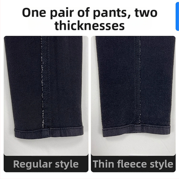 Vyriniai džinsai iš denimo, tiesus kirpimas, vidutinė juosmens dalis, užtrauktukas, flisinė įdėklas, ilgis 9/10