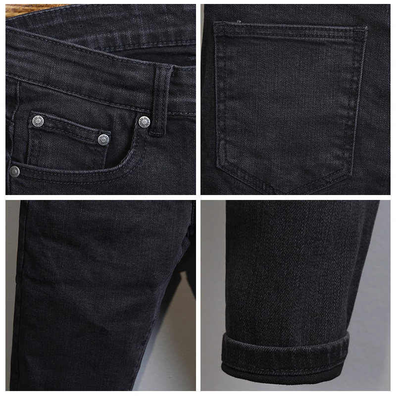 Vyriniai džinsai iš denimo, tiesus kirpimas, vidutinė juosmens dalis, užtrauktukas, flisinė įdėklas, ilgis 9/10