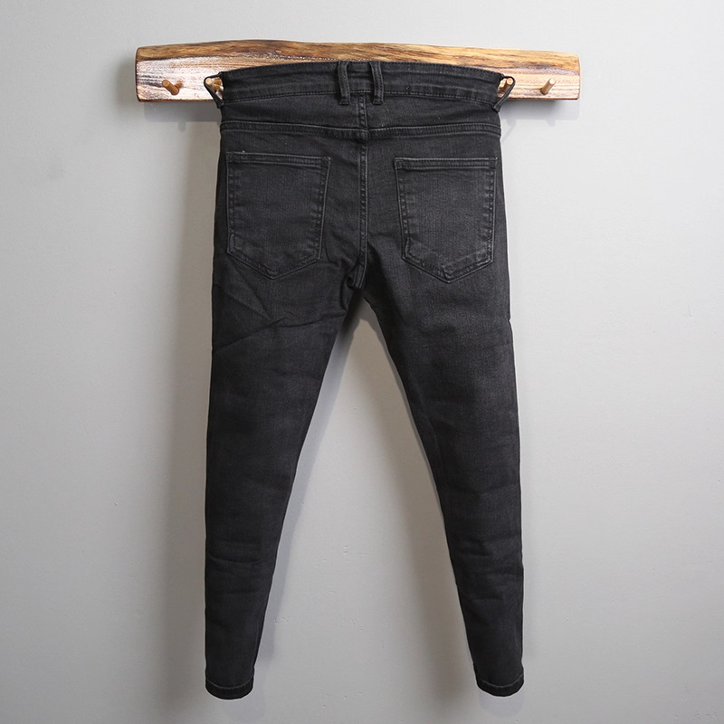 Vyriniai džinsai iš denimo, slim-fit, 9/10 ilgis, vidutinė liemenė, tiesus kirpimas, fleece vidinis pamušalas, užtrauktukas, 90% poliesterio