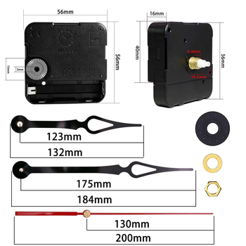 Keresztszemes falióra mechanizmus, fémből készült mutatók, kvarc működés, 24 Hour Movement, modern minimalista stílus