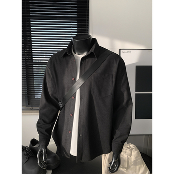 Košulja od corduroya, ležeran kroj, dugi rukavi, rever ovratnik, poliester 96%+