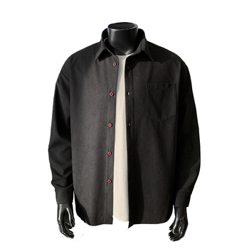 Košulja od corduroya, ležeran kroj, dugi rukavi, rever ovratnik, poliester 96%+