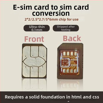 Išmaniojo laikrodžio eSIM į nano-SIM adapterio plokštė, aukštos temperatūros atsparumas, išorinė diegimo, USB 1.1 sąsaja, OEM siūlomas, sąskaita pateikta