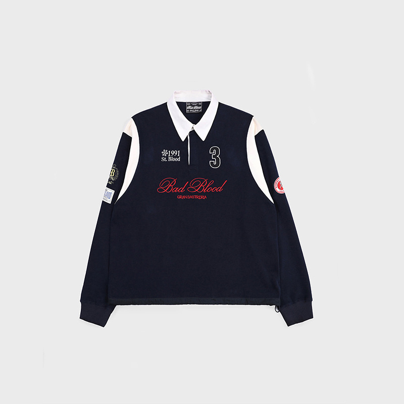 Ženski pamukasti sweatshirt s uzorkom slova, udoban kroj, polo ovratnik, 80–90% pamuka