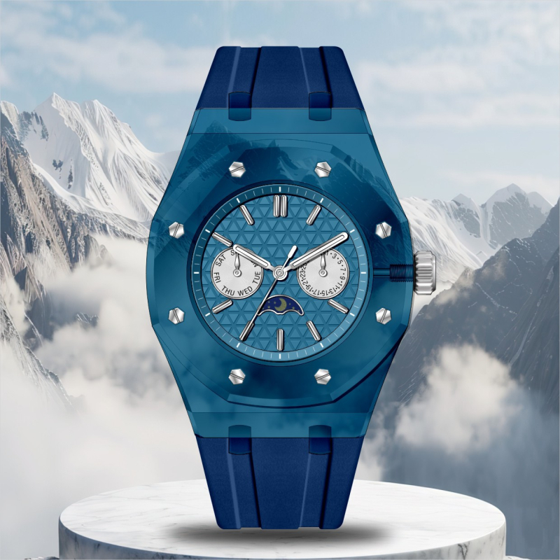 Pánske quartz hodinky Zk6002 – 43 mm štvorcový ciferník, plastové puzdro, silikónový remienok, vodotesnosť 30 m, svieti v tme