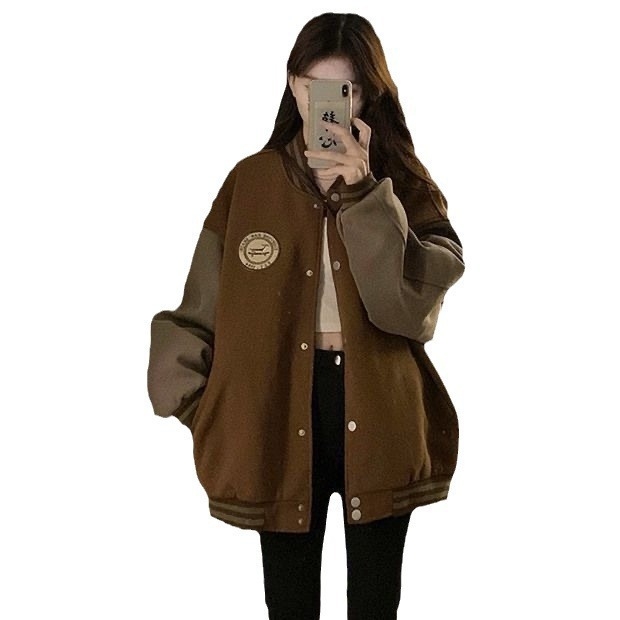 Ženski debeli cardigan-sweat s flisom, dugi rukavi, okrugli ovratnik, slobodan kroj, poliester