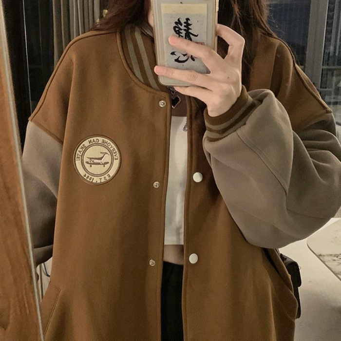 Ženski debeli cardigan-sweat s flisom, dugi rukavi, okrugli ovratnik, slobodan kroj, poliester