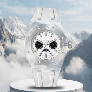 Pánske quartz hodinky, silikónový remienok, plastové puzdro, vodotesné do 30 m, svieti v tme