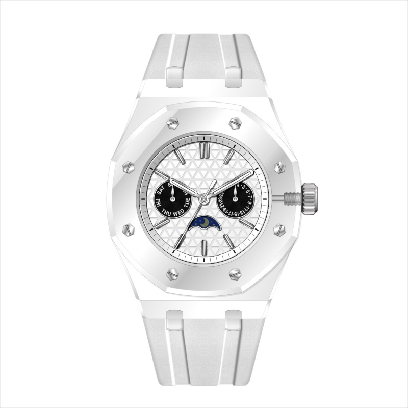 Pánske quartz hodinky, silikónový remienok, plastové puzdro, vodotesné do 30 m, svieti v tme