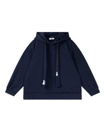 Hanorac cu glugă, stil casual, iarnă 2025, catifea tricotată din bumbac-poliester, lungime medie, mâneci lungi