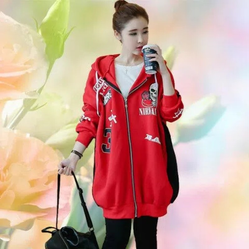 Ženski plus size duksersica s fleece podstavom, kapuljača, slobodan kroj, batwing rukavi, za jesen-zimu