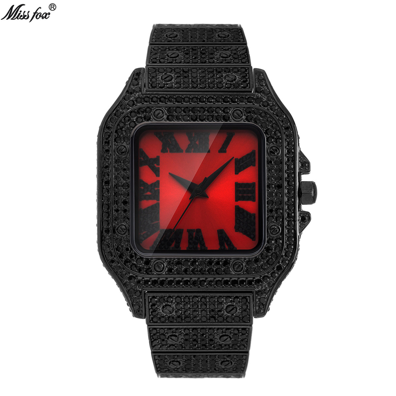 Missfox kvarcóra négyszögletes számlappal, 30 m vízálló, ötvözet tokkal és ötvözet pánttal