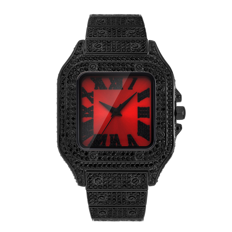 Missfox kvarcóra négyszögletes számlappal, 30 m vízálló, ötvözet tokkal és ötvözet pánttal