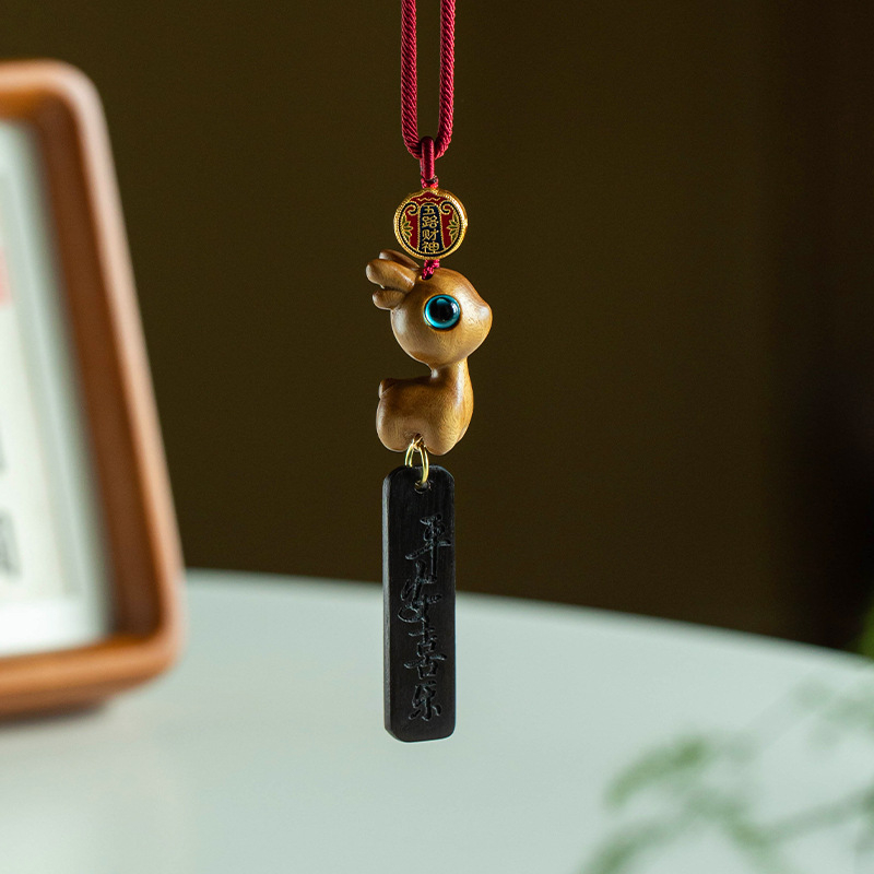 Ξύλινο διακοσμητικό αυτοκινήτου σε σχήμα ελαφιού, με άρωμα ξύλου, καρτούν στυλ