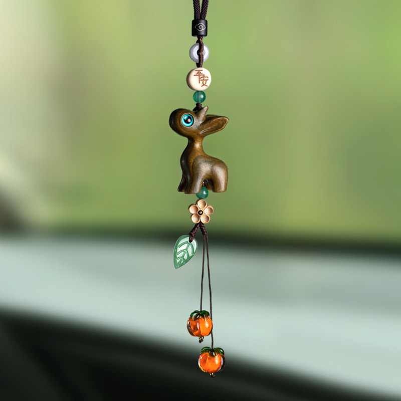 Αξεσουάρ αυτοκινήτου σε σχήμα ελαφιού, καρτούν στυλ, εσωτερική διακόσμηση, λειτουργία αρώματος, αξεσουάρ καθρέπτη οπισθοπορείας