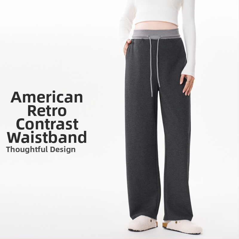 Tehotenské nohavice na jeseň-zimu, hrubé, voľný strih, udržiavajú teplo, zmes vlákien: vlna-poliester 90–95% polyester.
