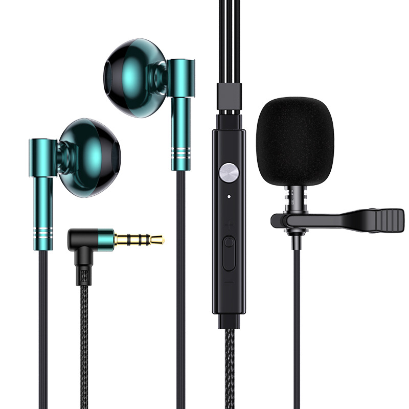 C81 căști Lavalier cu microfon dublu, cablu, in-ear, 3,5 mm tip L, 20–20000 Hz