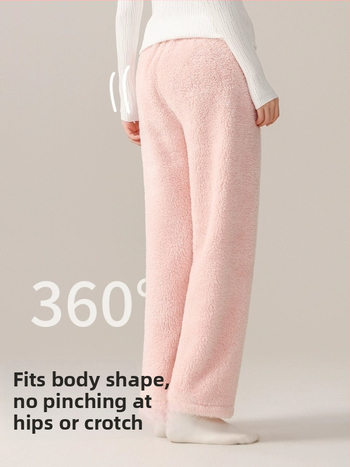 Tehotenské nočné nohavice s flisovou podšívkou, hrubé a teplé, vysoký pás, voľný strih, polyester 95%+