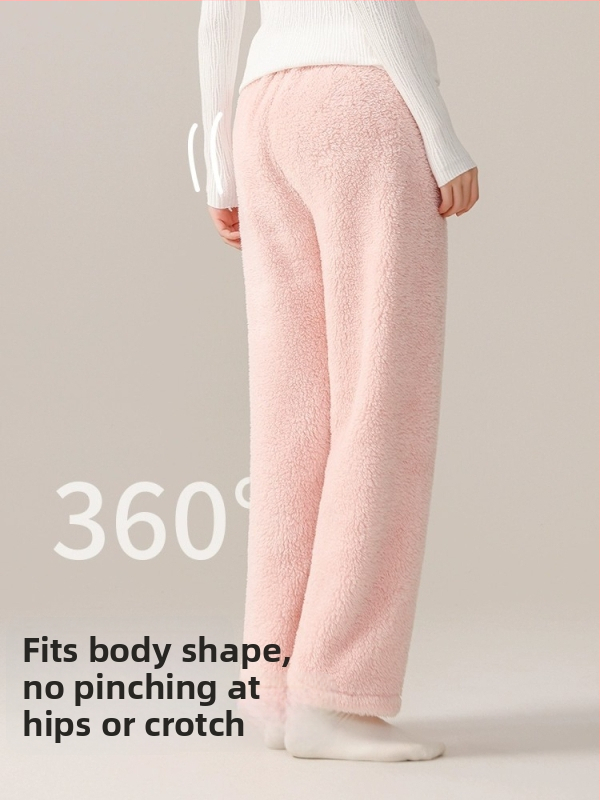 Tehotenské nočné nohavice s flisovou podšívkou, hrubé a teplé, vysoký pás, voľný strih, polyester 95%+