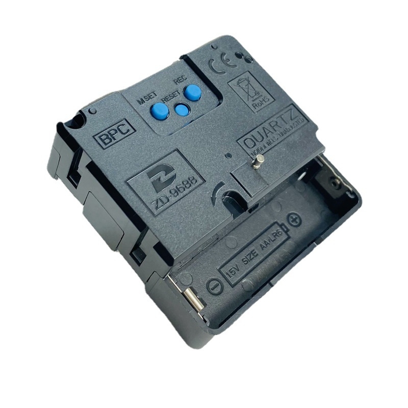 ZD9688 Radio-vođeni mehanizam s tihim skeniranjem i automatskom kalibracijom vremena — plastično kućište, stil Light Luxury, pakiranje 500