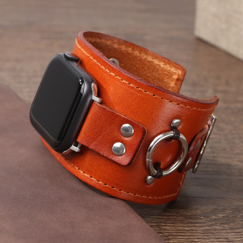 Remen za Apple Watch od prave kože - Nimei, Moda OL, Light Luxury, 43 g, Zima 2023