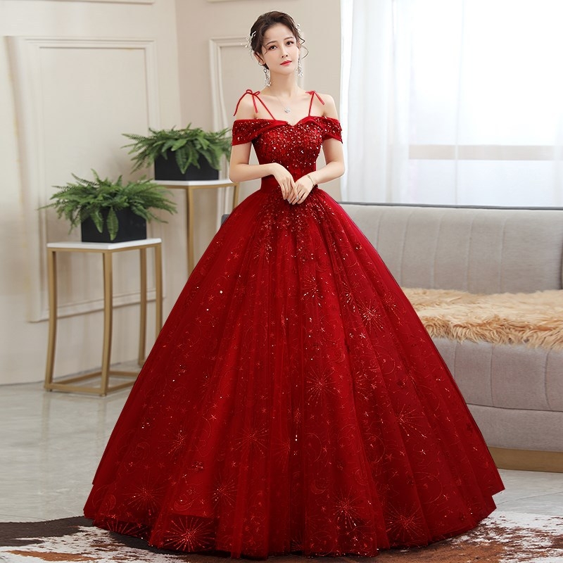 Večernja haljina na jedno rame s perlama, poliester, visok pojas, duga suknja, kratkim rukavima