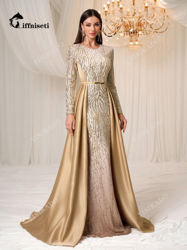 Eleganta vakara kleita ar garām piedurknēm, patchwork/kolāžas tehnika, poliesteris 95%+