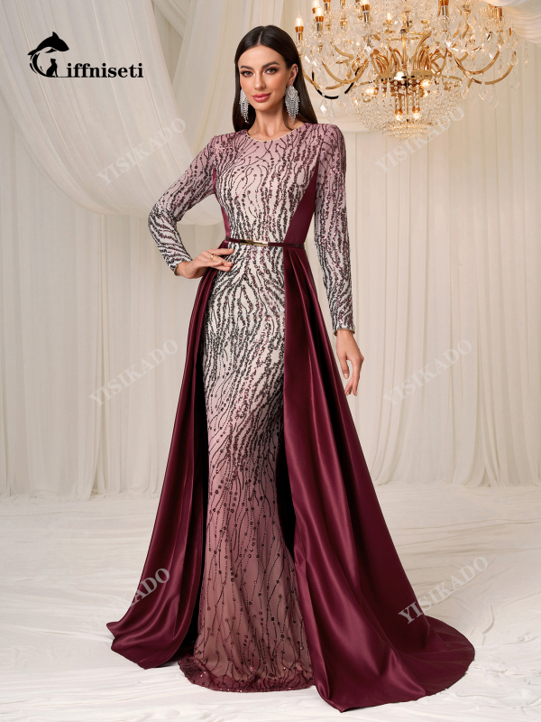 Eleganta vakara kleita ar garām piedurknēm, patchwork/kolāžas tehnika, poliesteris 95%+