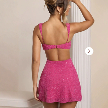 Haljina bez rukava s off-shoulder izrezom, sling/stil zvijezde, midi duljina, silueta olovke, chenille tkanina s mješavinom elastana i poliestera, ljeto 2024