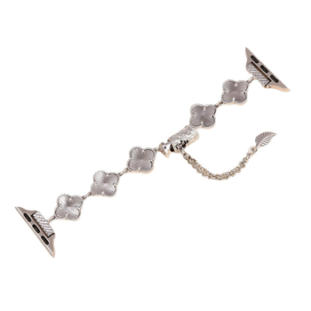 Remen za Apple Watch od metala s motivom četverolistnog lista – retro stil za žene