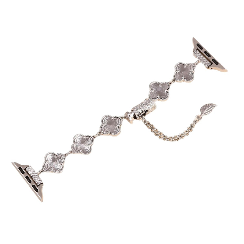 Remen za Apple Watch od metala s motivom četverolistnog lista – retro stil za žene