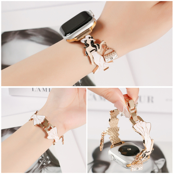 Ženska torbica na rame s metalnim kaišem, Caedier originalni dizajn, kompatibilna s Apple Watch iWatch9, Zima 2023