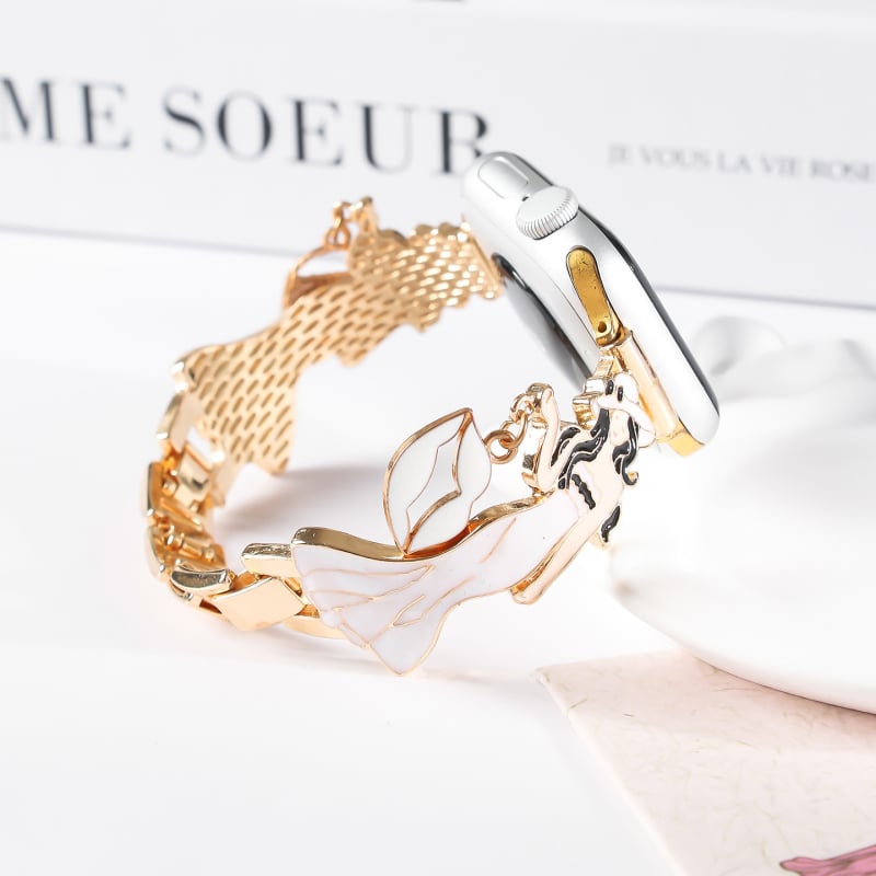 Ženska torbica na rame s metalnim kaišem, Caedier originalni dizajn, kompatibilna s Apple Watch iWatch9, Zima 2023