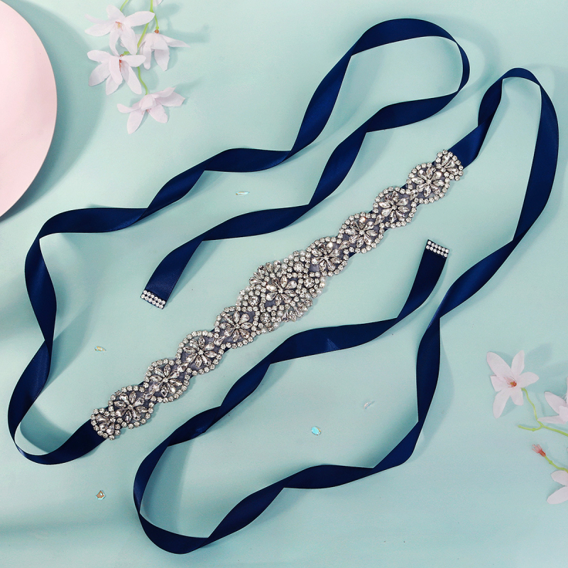 Kāzu kleitas josta ar Rhinestone kristāliem, plata stila (>4 cm), manuāls aizsiet, dimantu iestatīšana, piemērota kāzām, ballēm un skatuves fotografēšanai