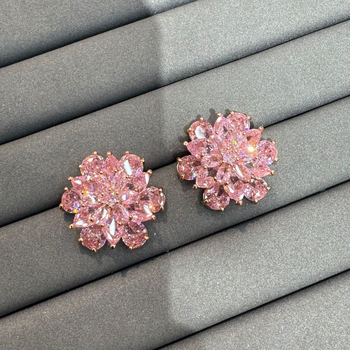 Naušnice: bakar s pozlatom, srcoliki oblik, elektroplating, igla od srebra 925, za žene, lagani luksuz