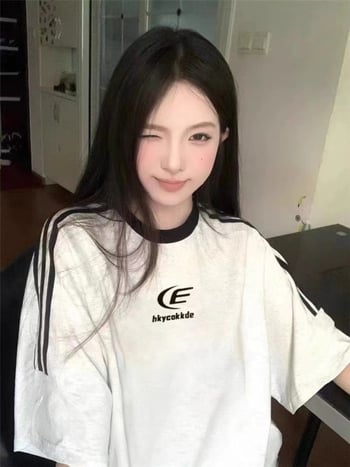 Majica kratkih rukava Poliester 95%+ Labavi kroj Okrugli izrez