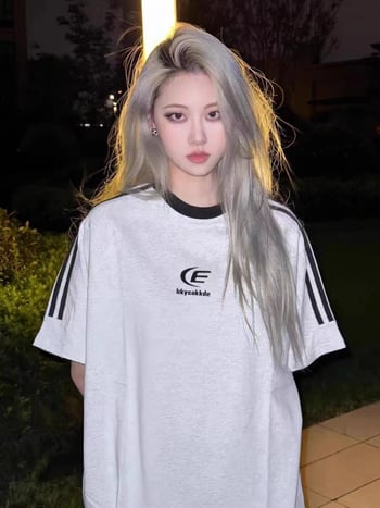 Majica kratkih rukava Poliester 95%+ Labavi kroj Okrugli izrez