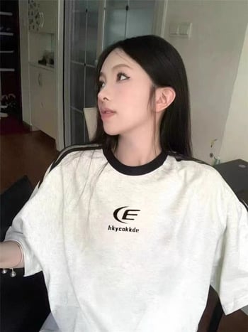 Majica kratkih rukava Poliester 95%+ Labavi kroj Okrugli izrez