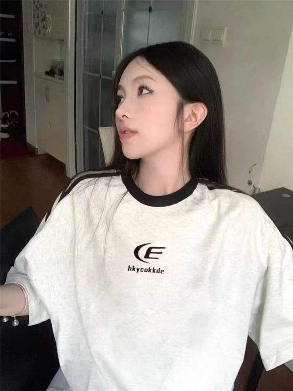 Majica kratkih rukava Poliester 95%+ Labavi kroj Okrugli izrez