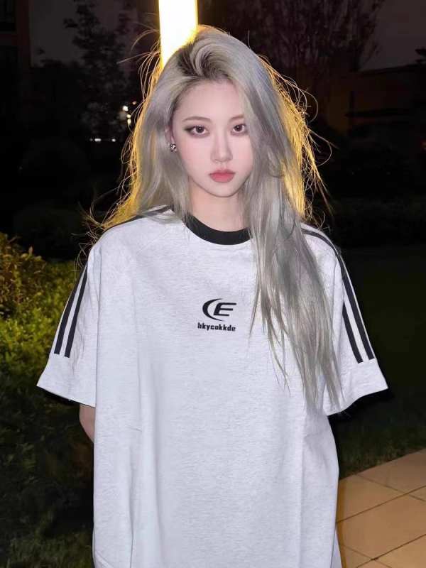 Majica kratkih rukava Poliester 95%+ Labavi kroj Okrugli izrez