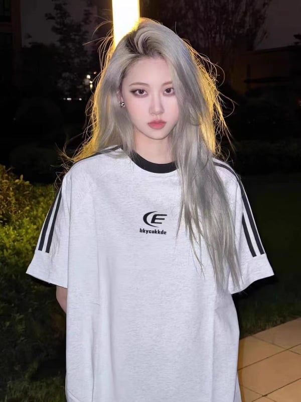 Majica kratkih rukava Poliester 95%+ Labavi kroj Okrugli izrez